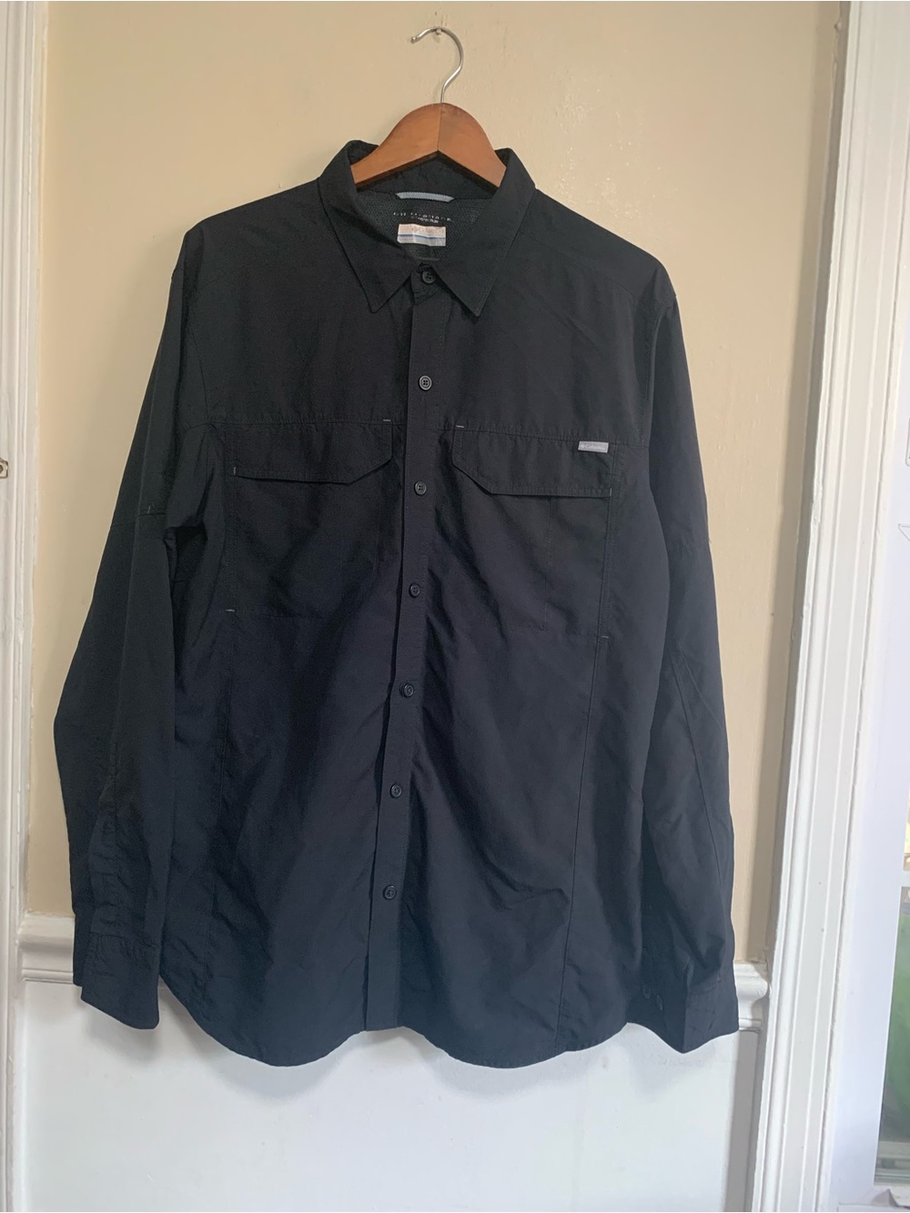 Columbia Silver Ridge Men's L/G Long Sleeve Hiking Shirt Black Omni-Shade